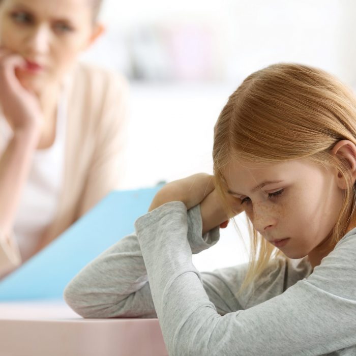 Sad,Teenager,Girl,In,Child,Psychologist's,Office